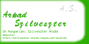 arpad szilveszter business card